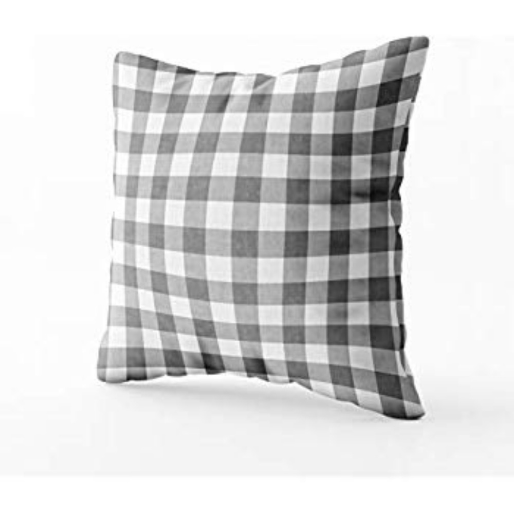 IKEA Smanate Pillow Cover 19” Square Plaid Grey